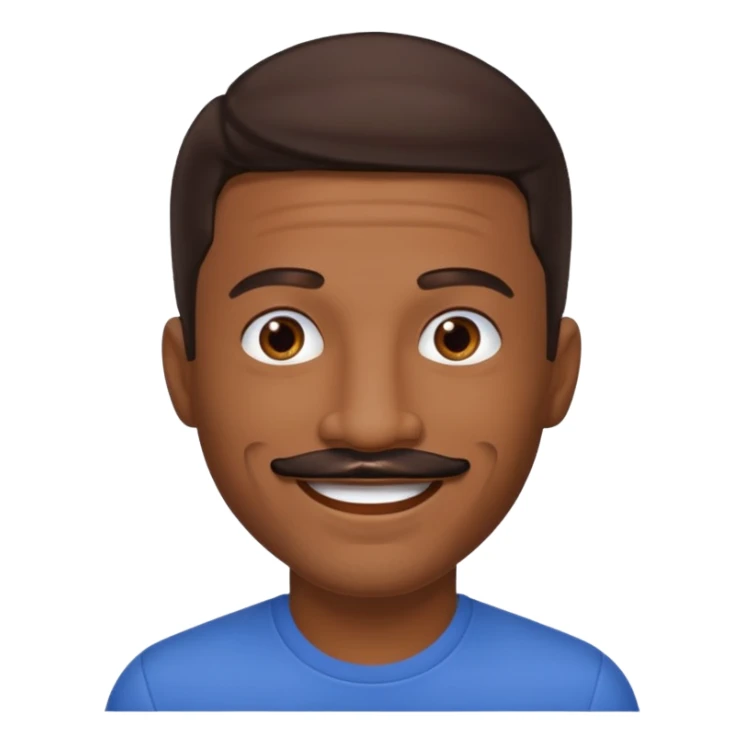 Stevie J with dark brown hair and thin mustache sticker