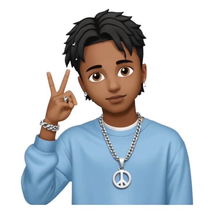Playboi Carti YVL hand sign sticker