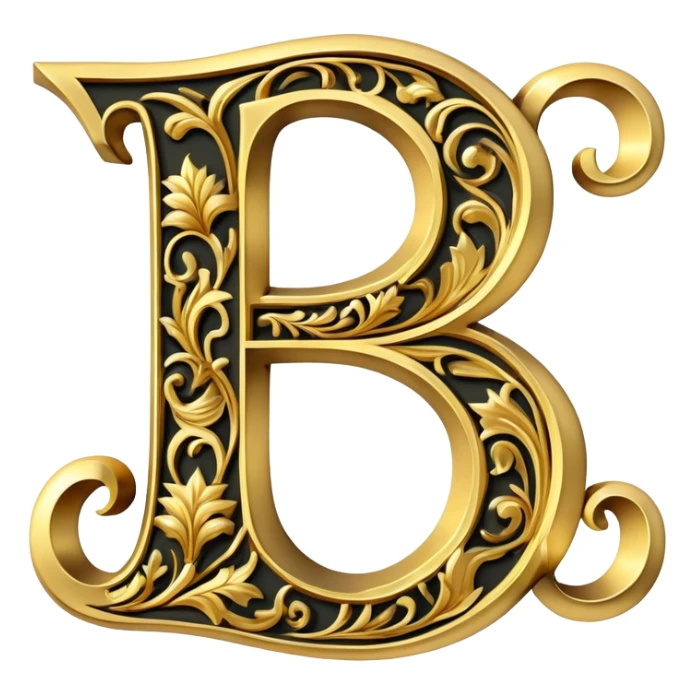 ornate decorative letter J with flourishes sticker