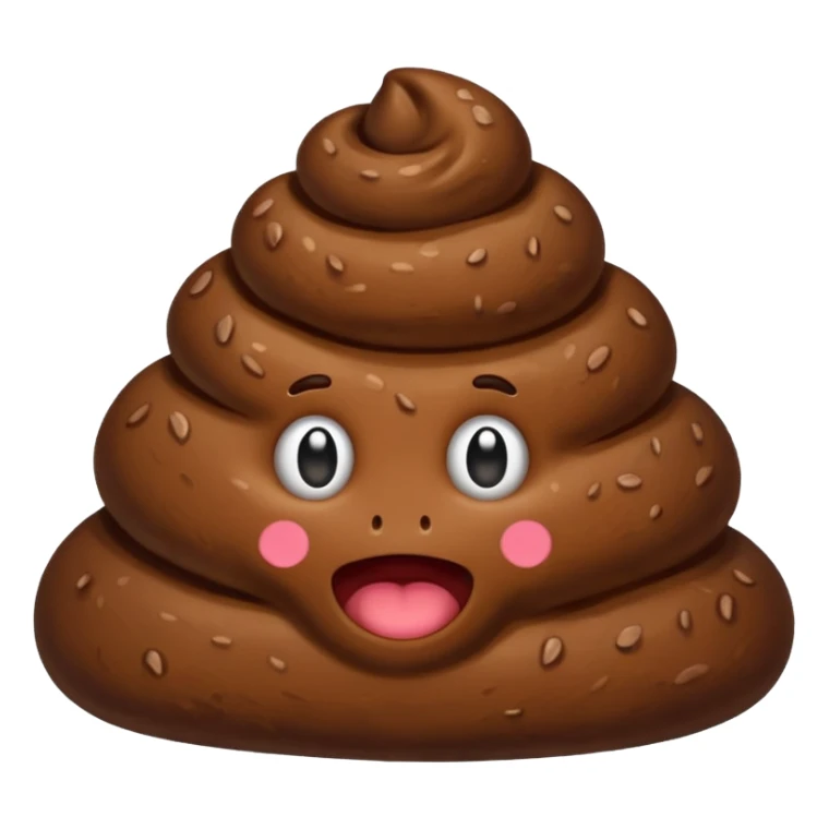 Poop coming out of butt sticker