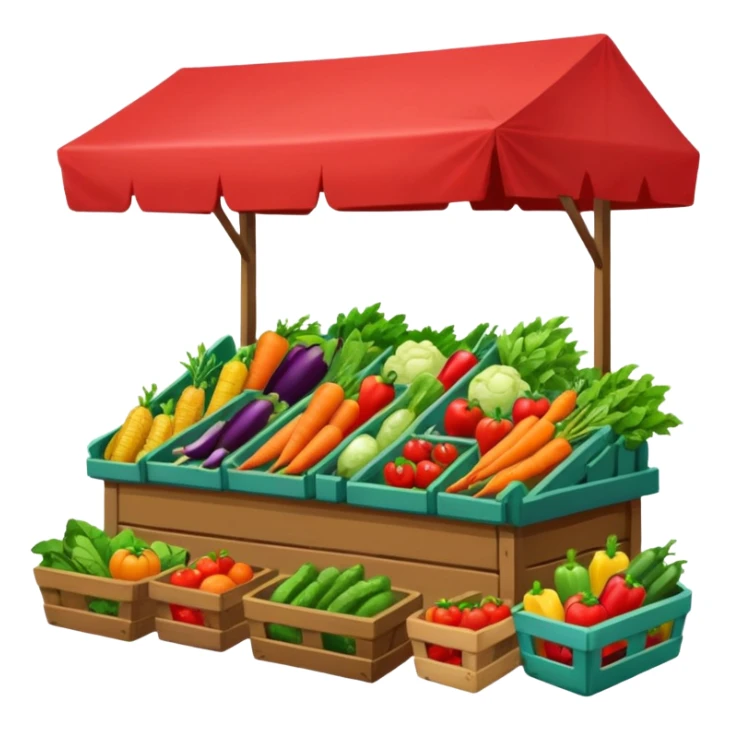 street market vegetable stall emoji sticker