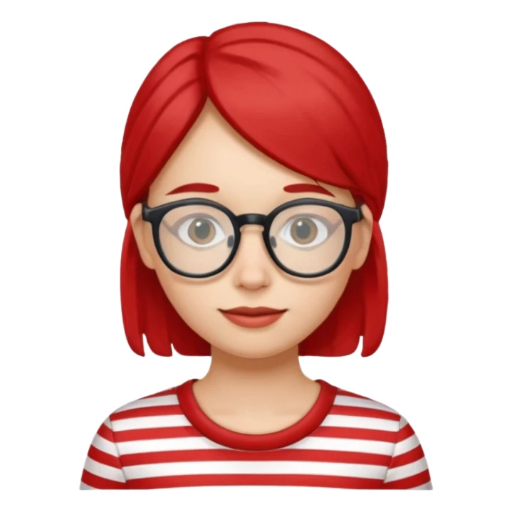 A girl who looks like Waldo  sticker
