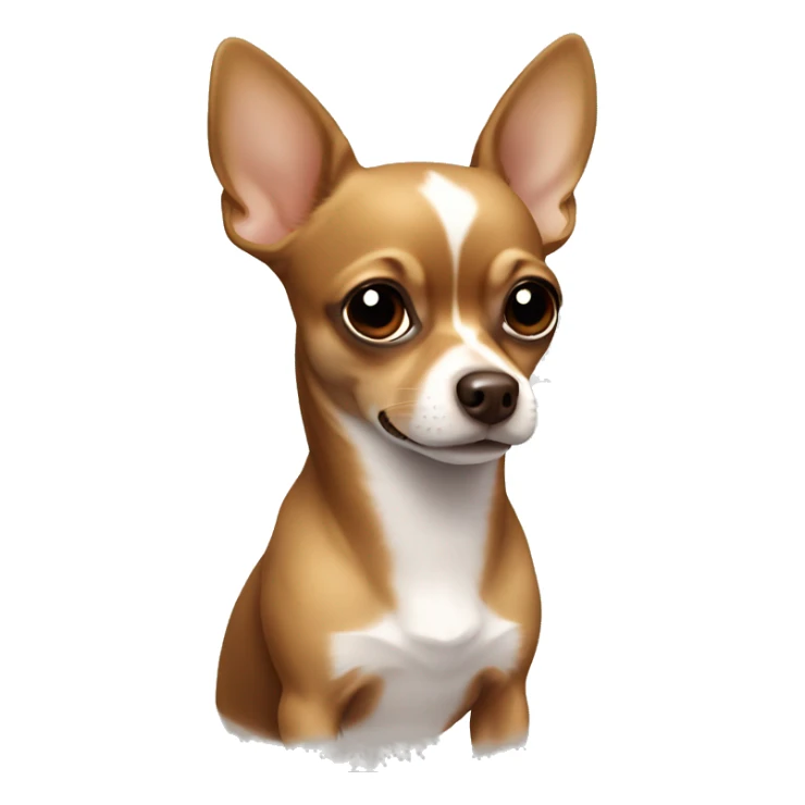 Chihuahua all brown face with only white on nose sticker