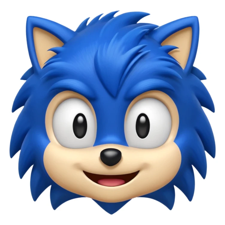 Sonic emoji well made like the original one without any mistakes sticker