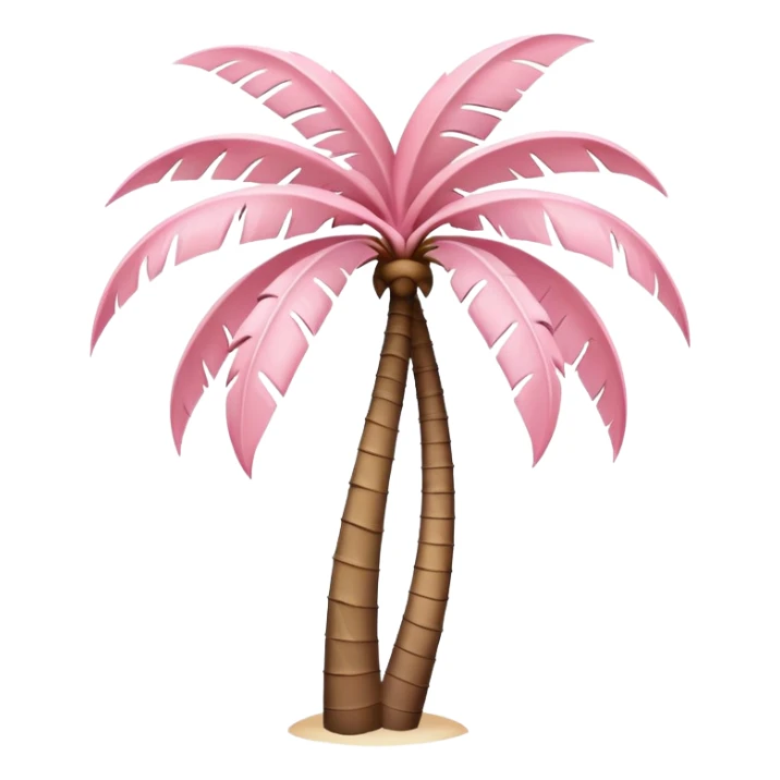 pastel pink round palm tree sticker