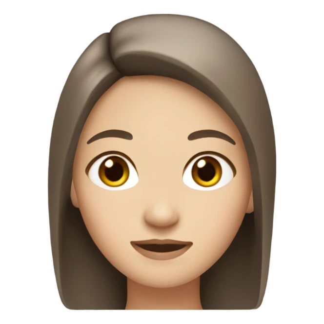 Half Asian half white girl brown hair sticker