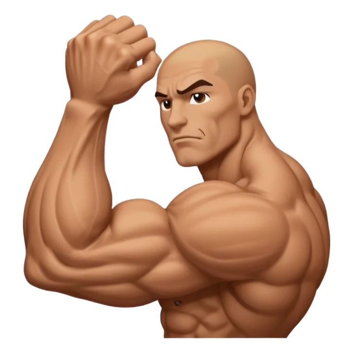 big muscular arm, fist to shoulder view sticker