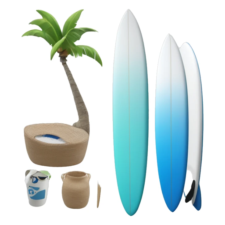 Palavra “BRISA”, uma prancha de surf e em cores lilás, branco e azul  sticker