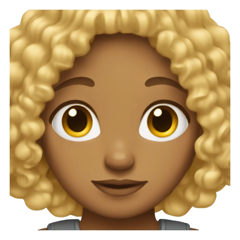 Curly girl with blonde hair sticker