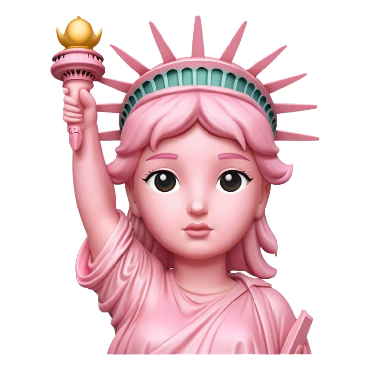 Baby pink Statue of Liberty  sticker