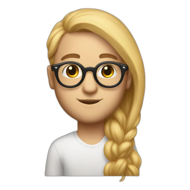 Mac Miller With a long hair girl with glasses sticker