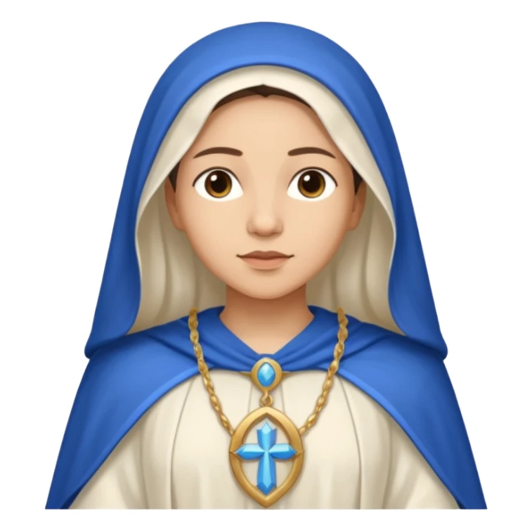 INMACULADA CONCEPCIÓN TUNICA BLANCA MANTO AZUL sticker