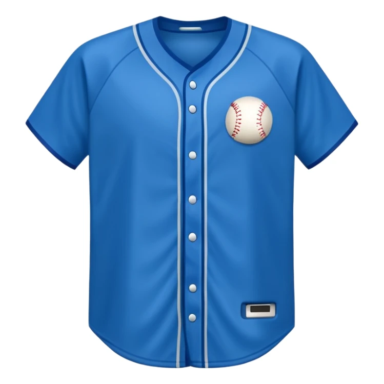 franela de beisbol color azul sin logo  sticker