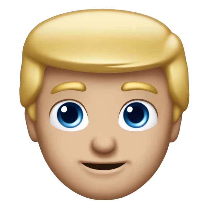 Donald Trump blue eyes happy sticker