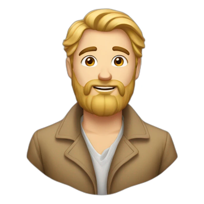 Belle blonde homme barbu sticker