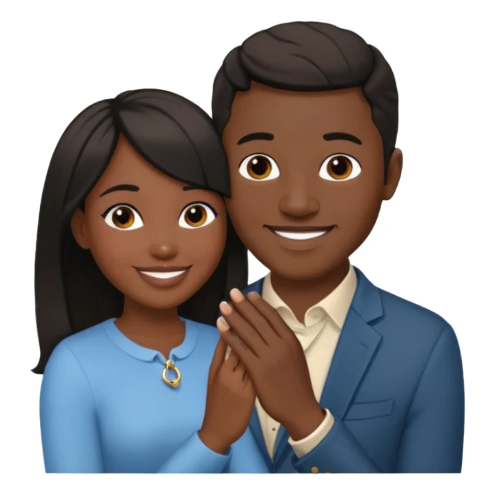 George Floyd make a proposal to a thin pale black haired girl sticker