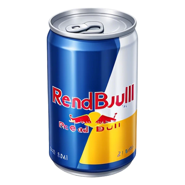 Blue can of Redbull sticker