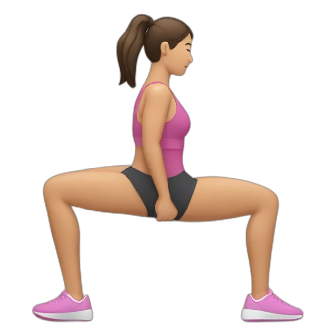 mujer entrenando gluteos en el gimnasio sticker