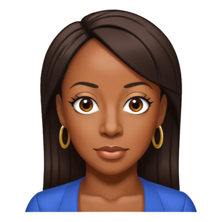 Tichina Arnold with dark brown hair sticker