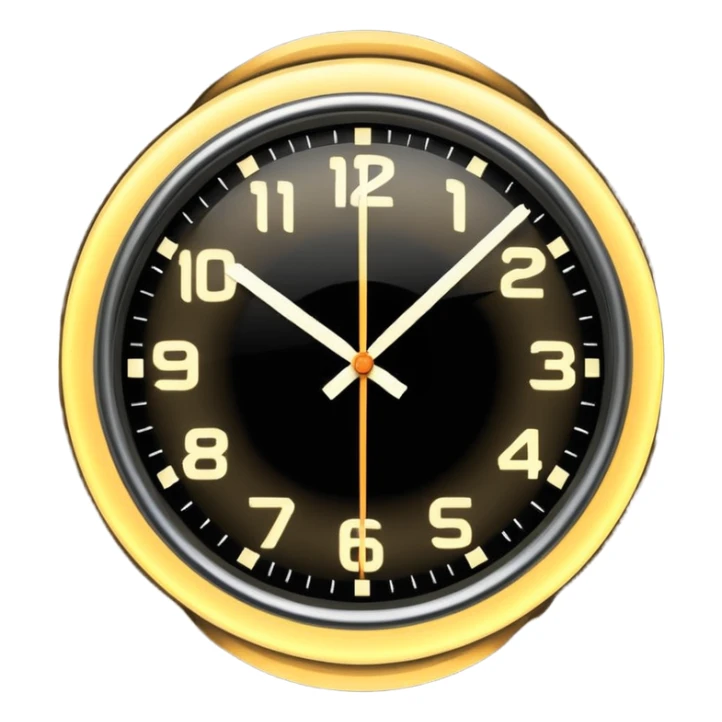 A close-up of a clock with sharply defined numbers and glowing hands, captured in dramatic lighting. The second hand is blurred into multiple trailing streaks to show rapid ticking, creating a sense of urgency and fast-passing time. sticker