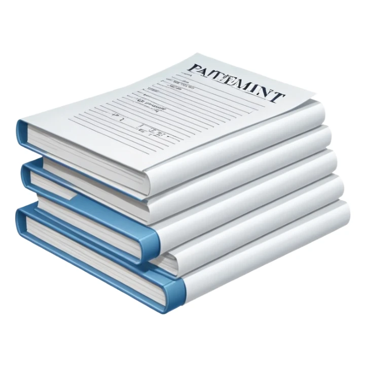 Pile of patent papers sticker