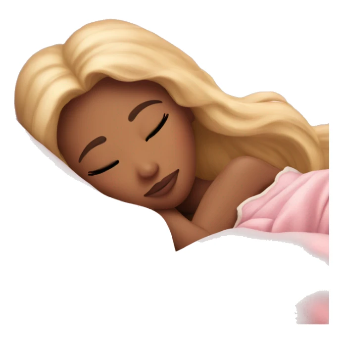 Sleeping beauty pastel pink in bed sticker