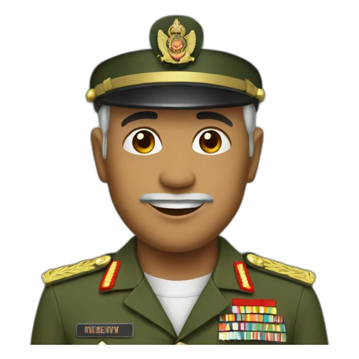 Mature man litte obess with indonesian army uniform sticker