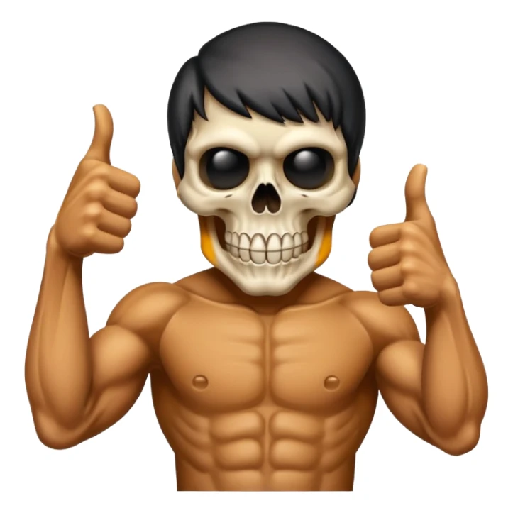 Skull punisher giving thumbs up sticker