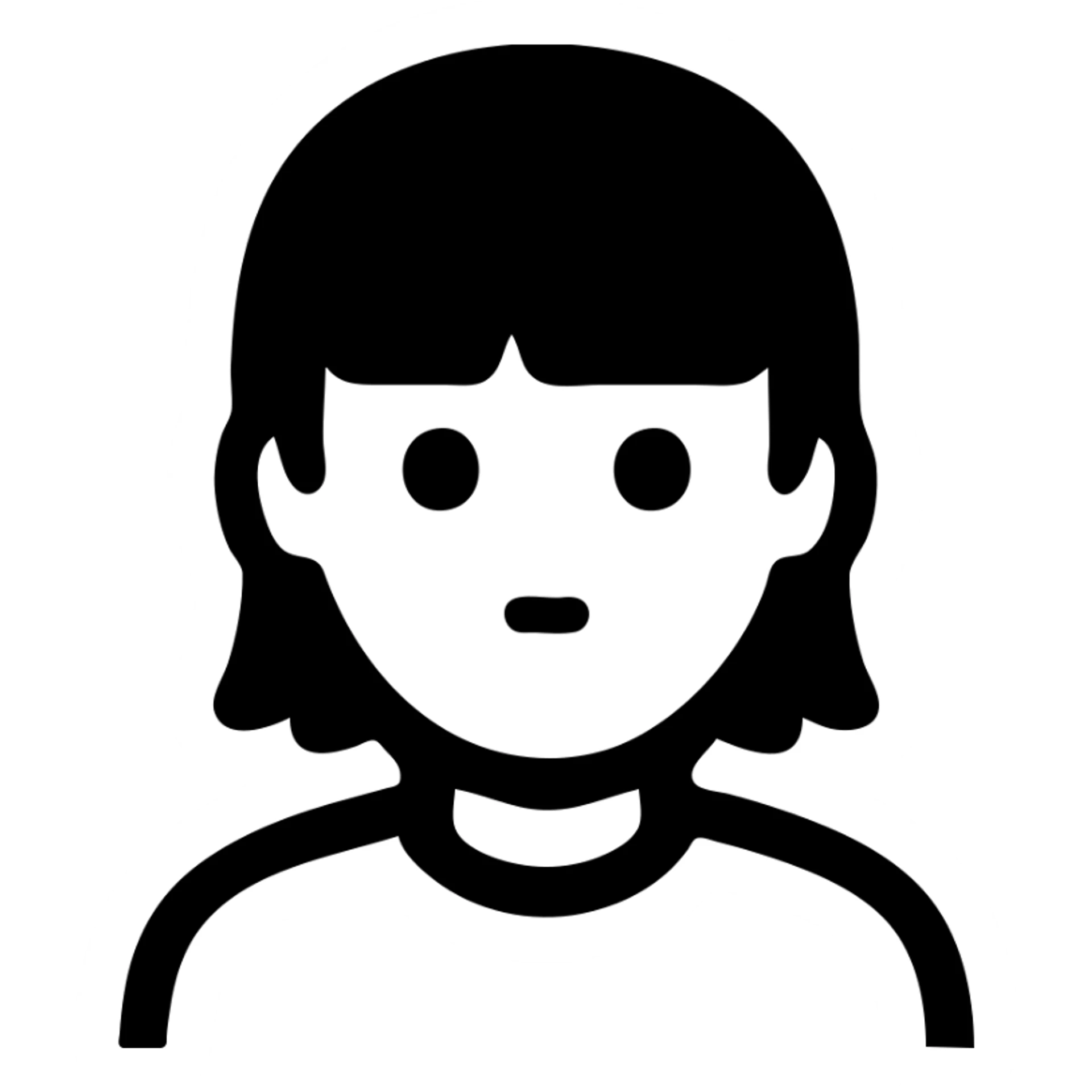 A boy with straight bangs covering his eyebrows, long hair at the back, black eyes, and brownish-black hair, wearing a green shirt the color of brilliant green antiseptic. sticker