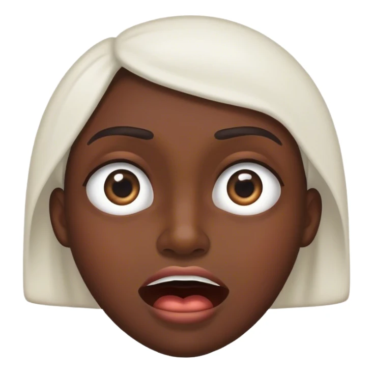 Eye roll with curved mouth  sticker