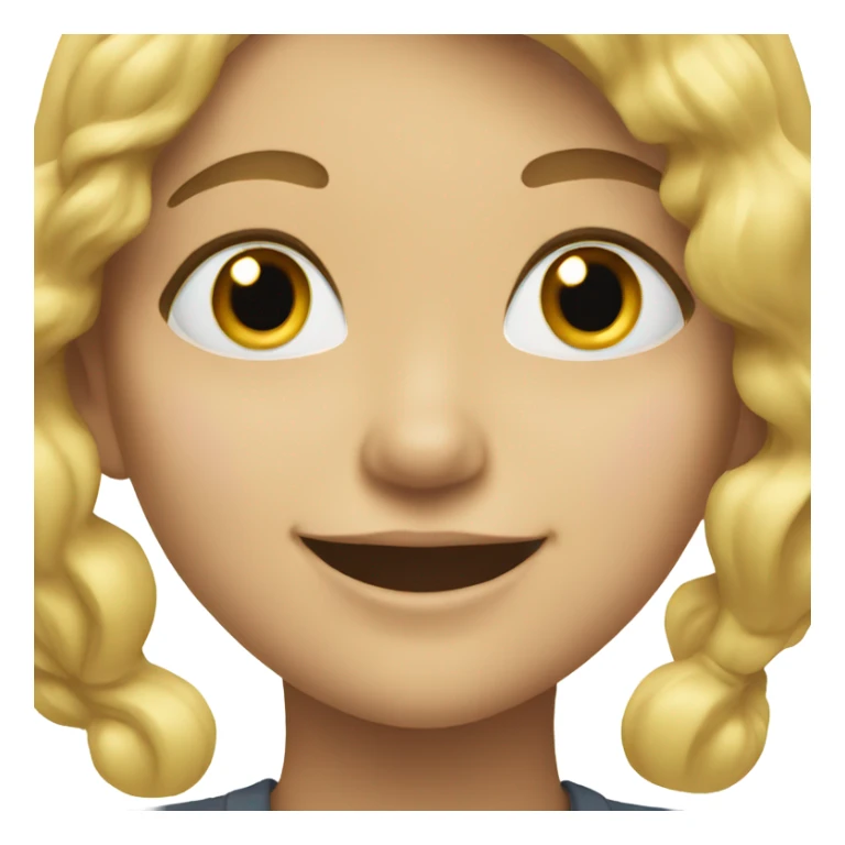 smiling girl with blonde hair sticker
