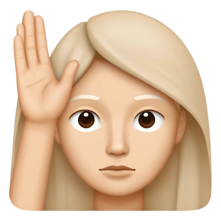 icon representing 'ignore' or 'mute', such as a face with a hand raised or a crossed-out symbol sticker