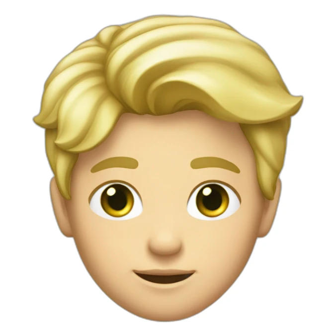 Garçon blond avec les cheveux court degradé et yeux vert sticker