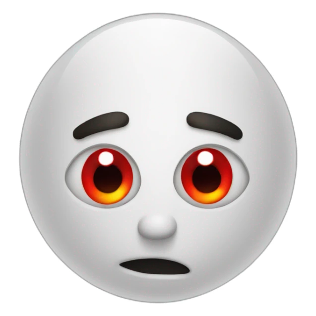 pickelball with energetic red Eyes sticker