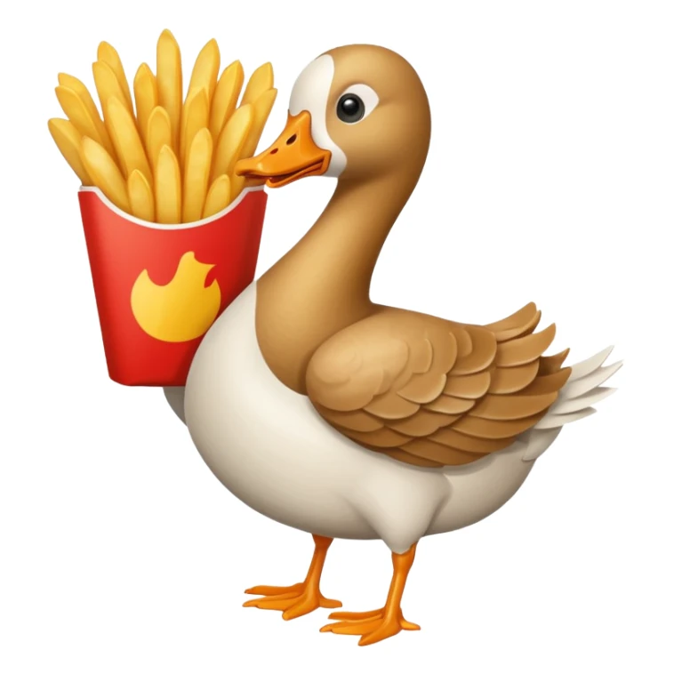 GOOSE HOLDING FRENCH FRIES sticker