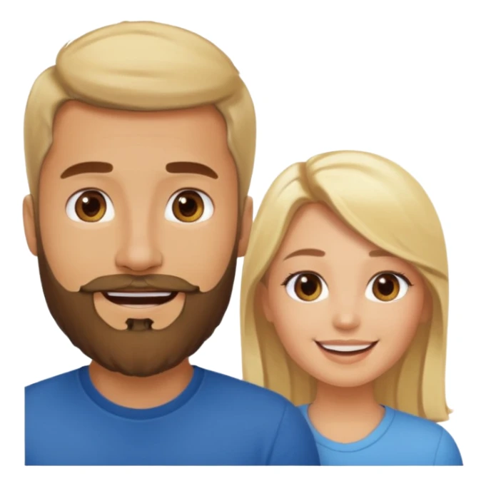 pareja hombre con barba y mujer rubia en internet charlando en streaming sticker