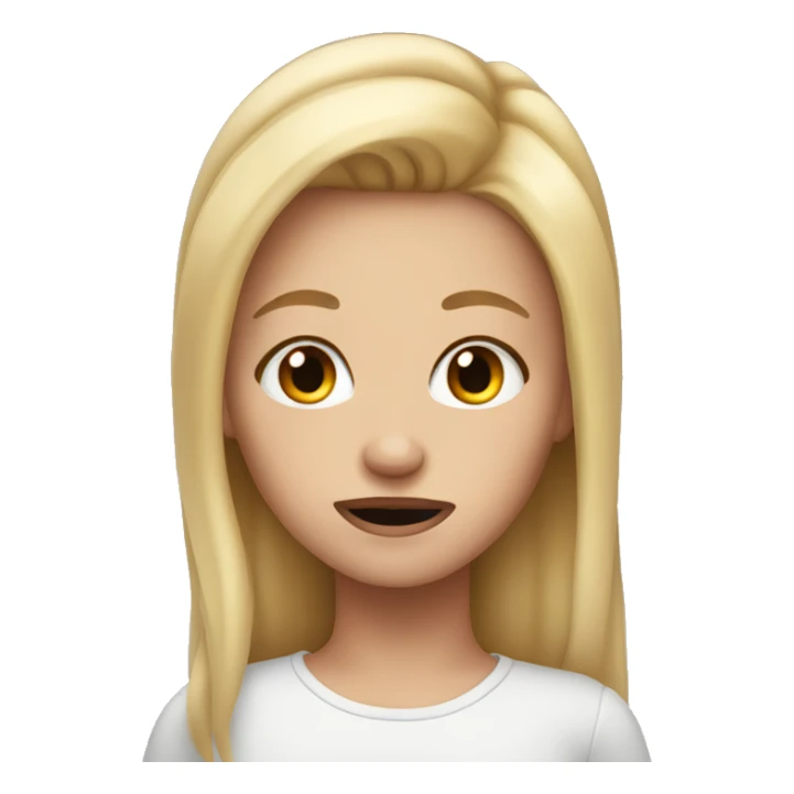 Bratty girl with blond hair sticker