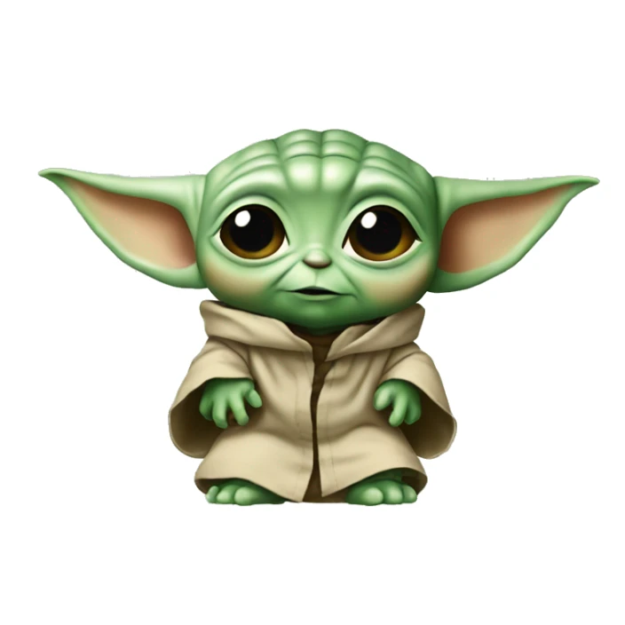 BABY YODA SHOWING SLIDES sticker