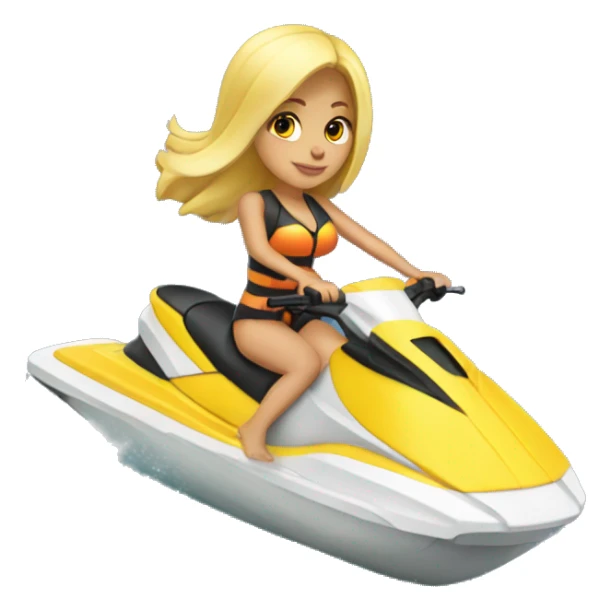 Blonde girl jet ski sticker