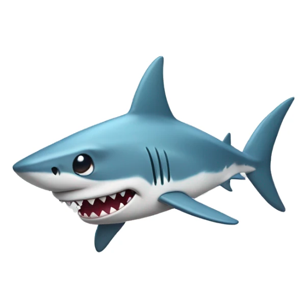 Shark with a cheerleading bow on its head sticker
