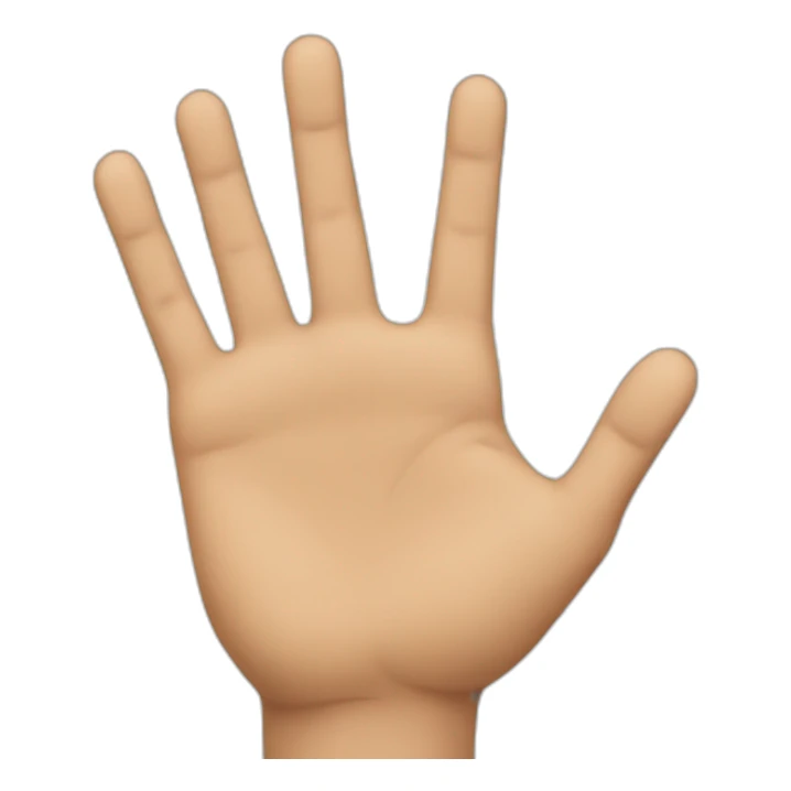 back of hand with four fingers sticker