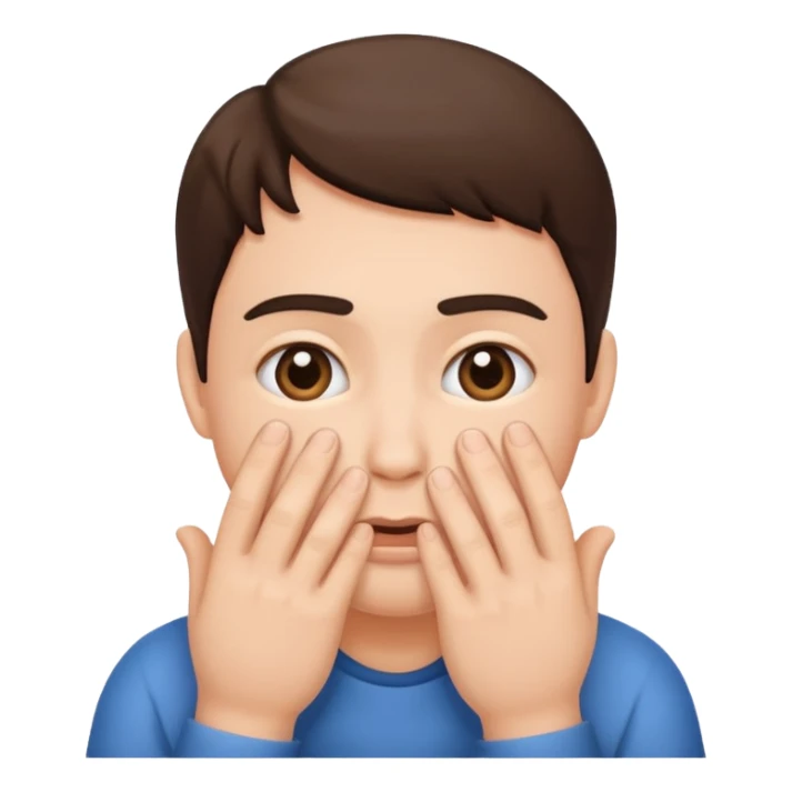 Une main qui tire les joues mais juste la main sticker