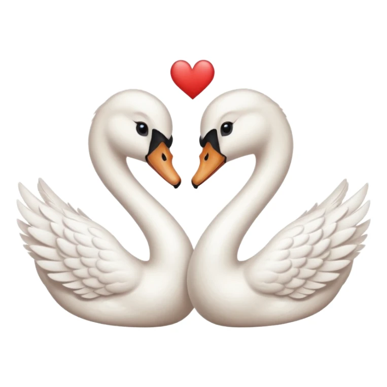 Two swan making a heart 💗 a girl swan  and a boy swan  sticker