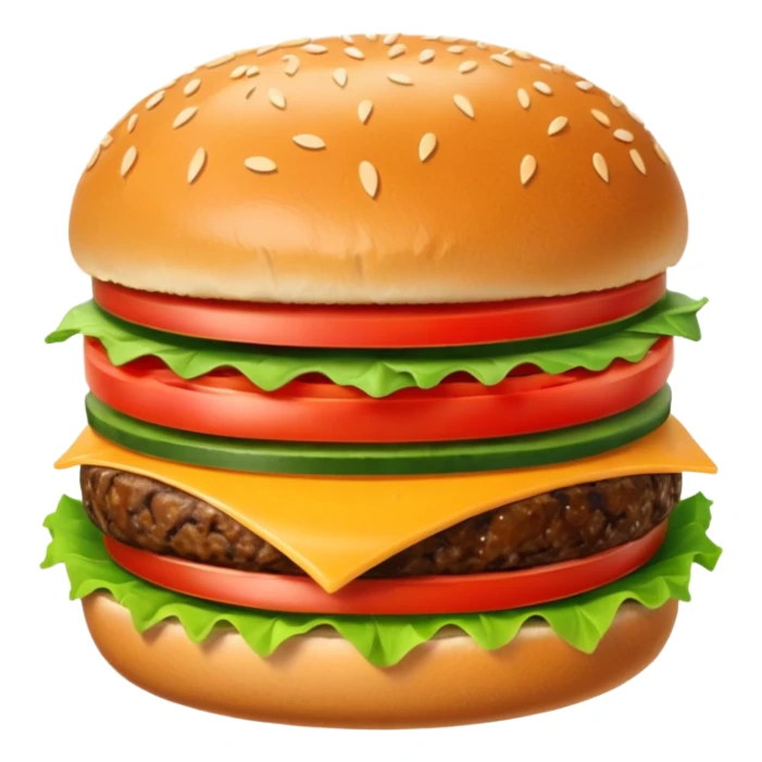 Cheese and tomato and vegetables Burger no beef  sticker