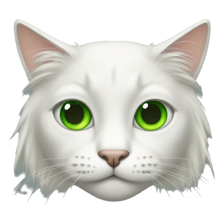 cat with green eyes long hair sticker