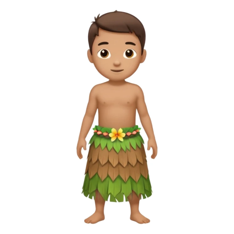 A boy with 808cm hula skirt sticker