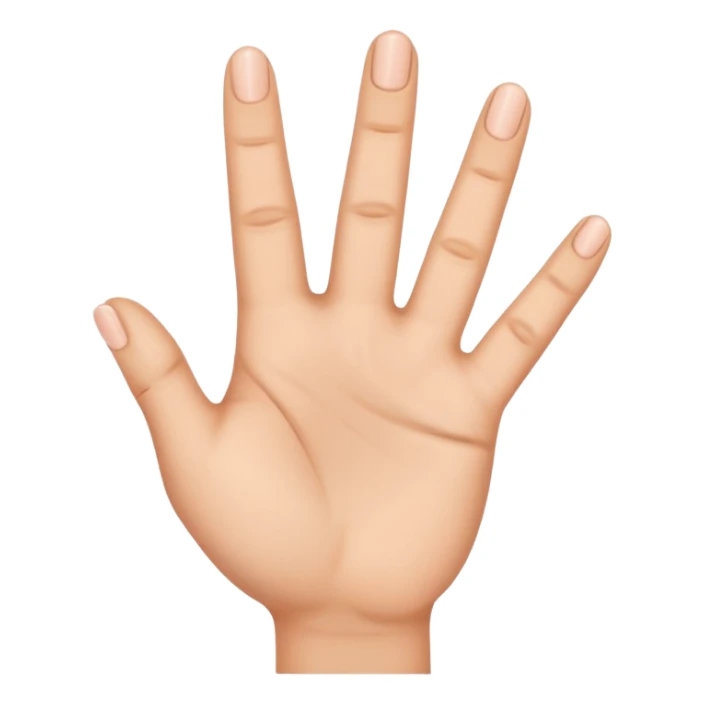 Manos con 3 dedos de un lado y 1 dedo del otro lado sticker