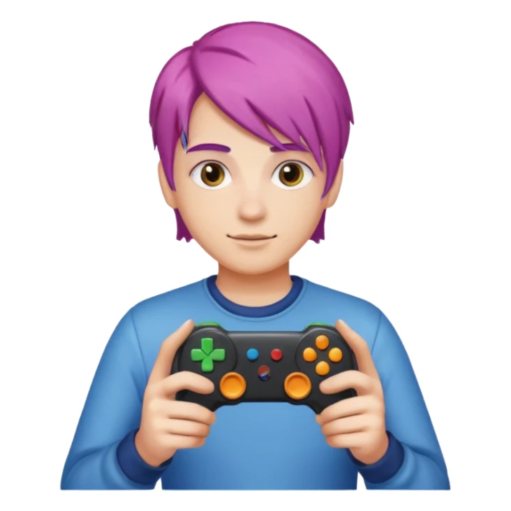 colored hair gamer game pad controller sticker