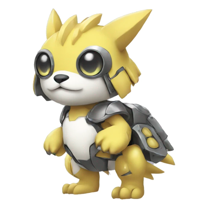 cute kawaii cool edgy armored Digimon-Fakemon-animal full body sticker