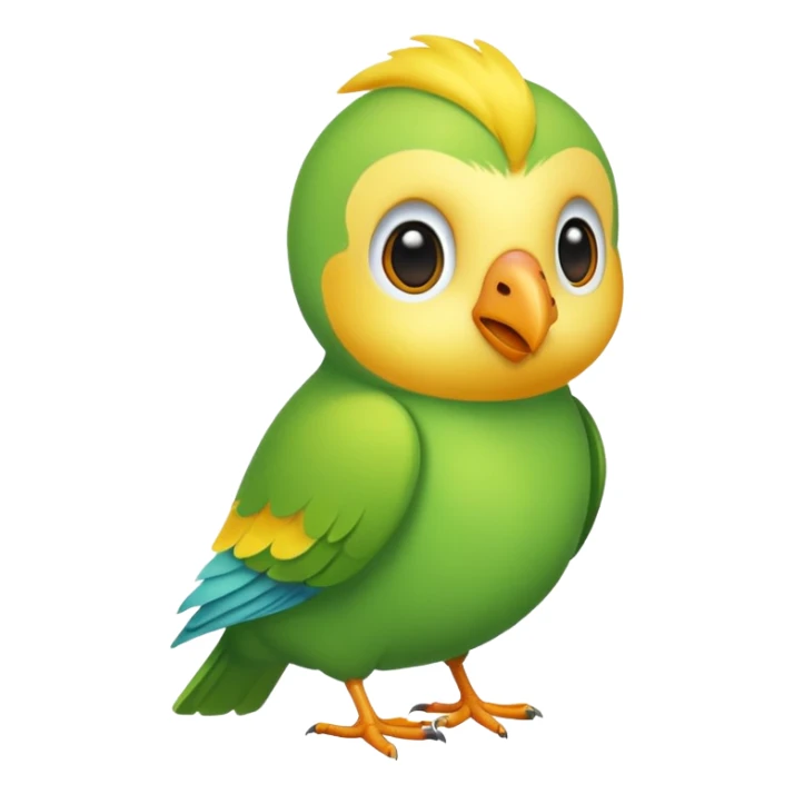 A love bird with color green and his head yellow  sticker